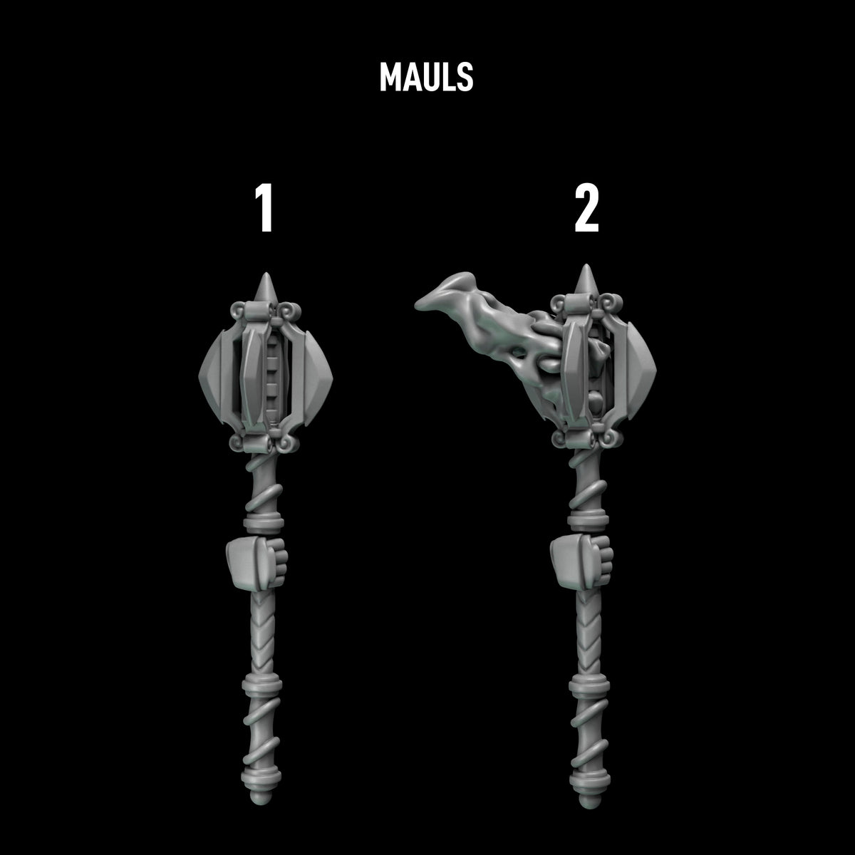 Eternal Pilgrims - Big Armour Mauls — numbered design options