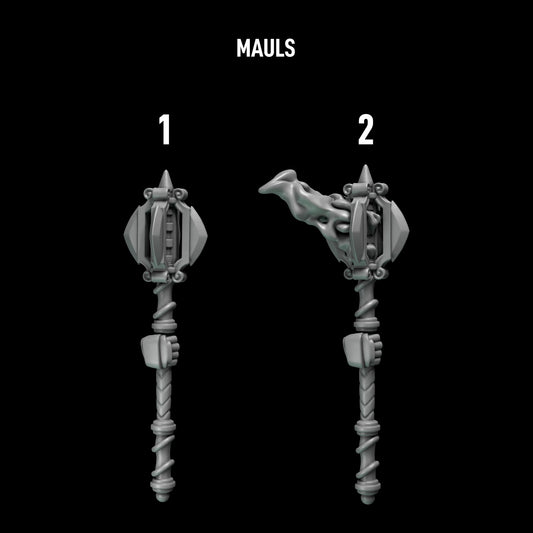 Eternal Pilgrims - Big Armour Mauls — numbered design options