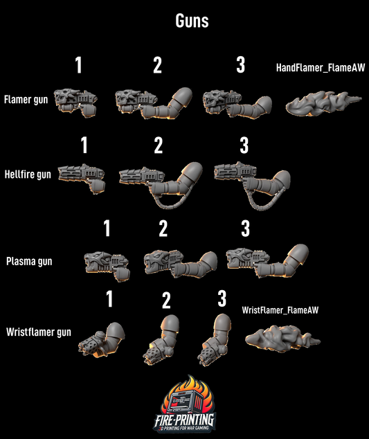 Anvil Wardens - Marine Pistol Upgrade Set