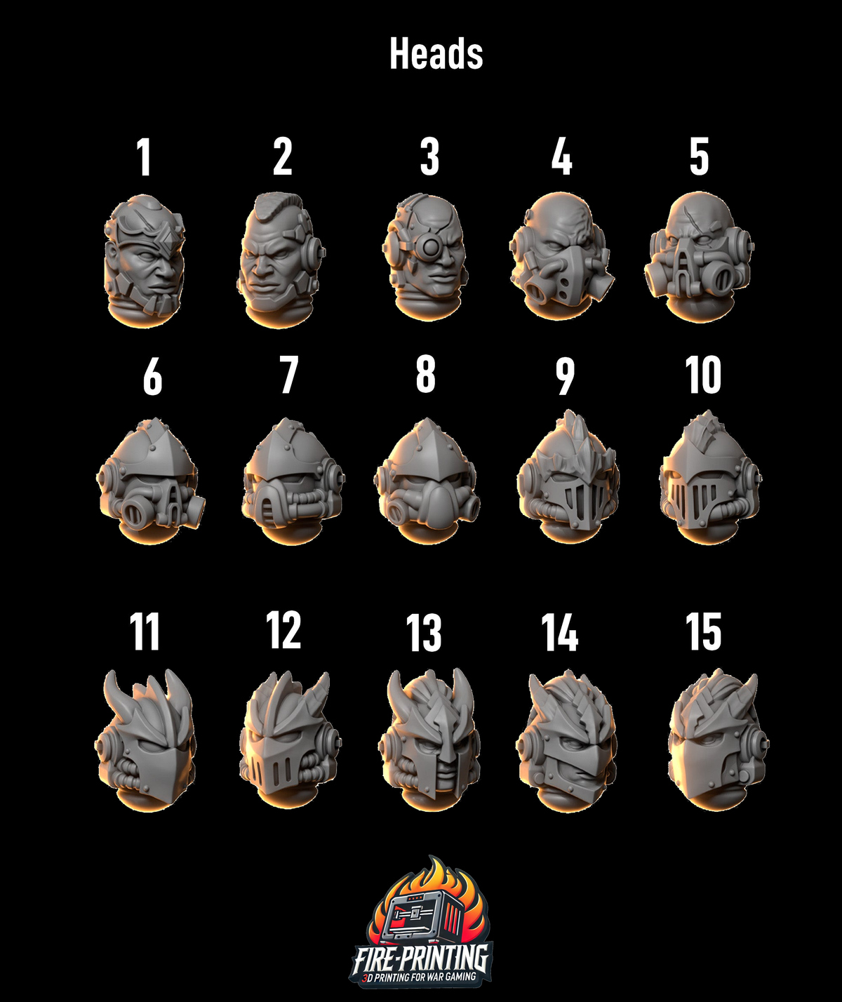 Anvil Wardens - Marine Head Upgrade Set