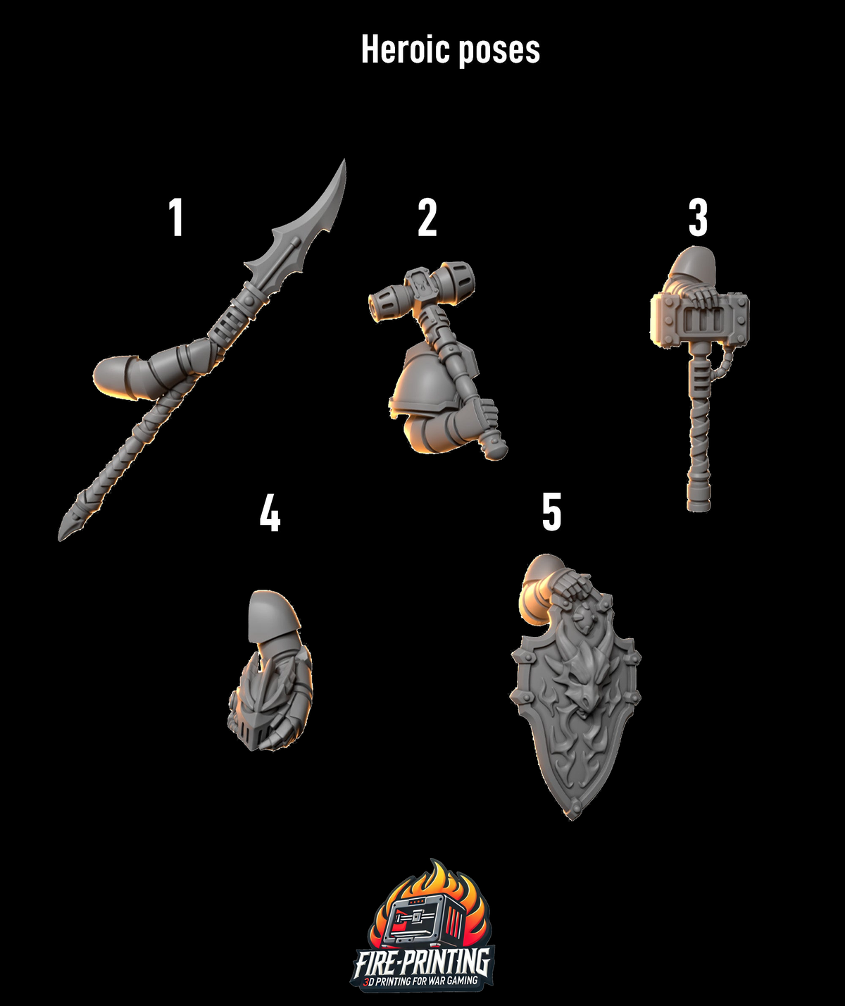 Anvil Wardens - Marine Heroic Arm Poses