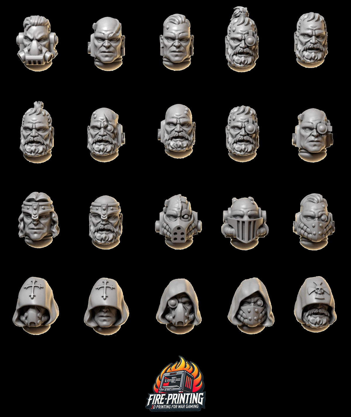 Eternal Pilgrims - Marine Head Set 1 Upgrade Kit