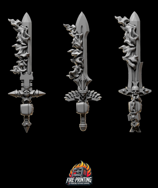 Eternal Pilgrims - Set of 3 Burning Swords Marine Upgrade Kit