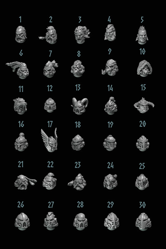 Primal Hounds - Marine Heads upgrade kit